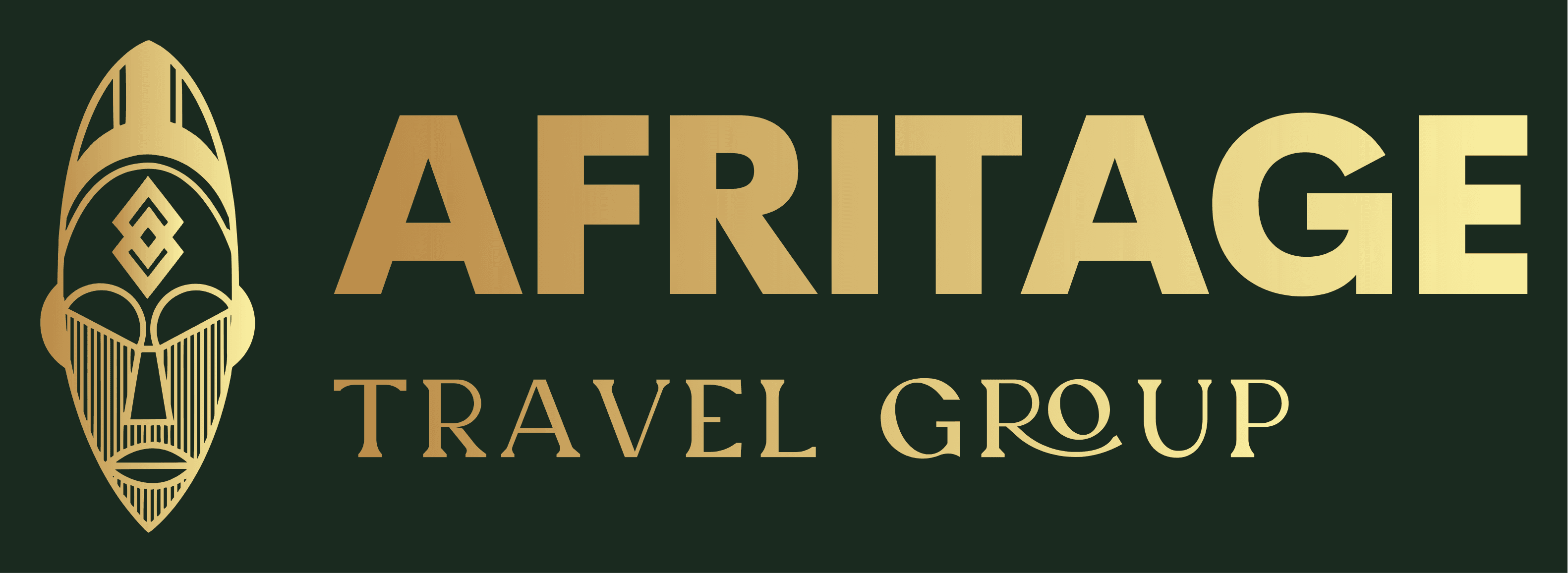 Afritage green and gold logo