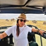 Elizabeth in Amboseli Kenya