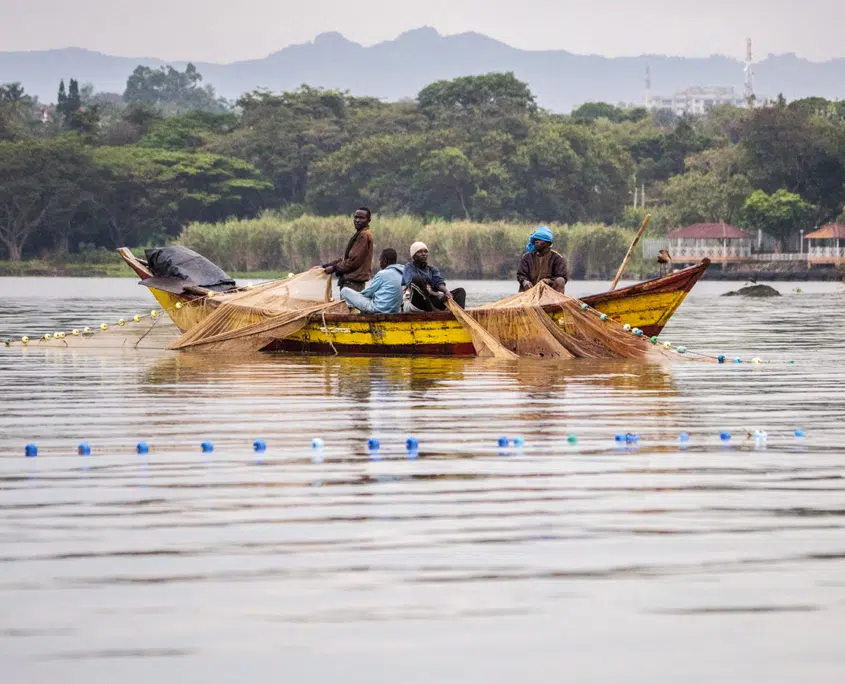 Fishermen on Lake Victoria Kenya