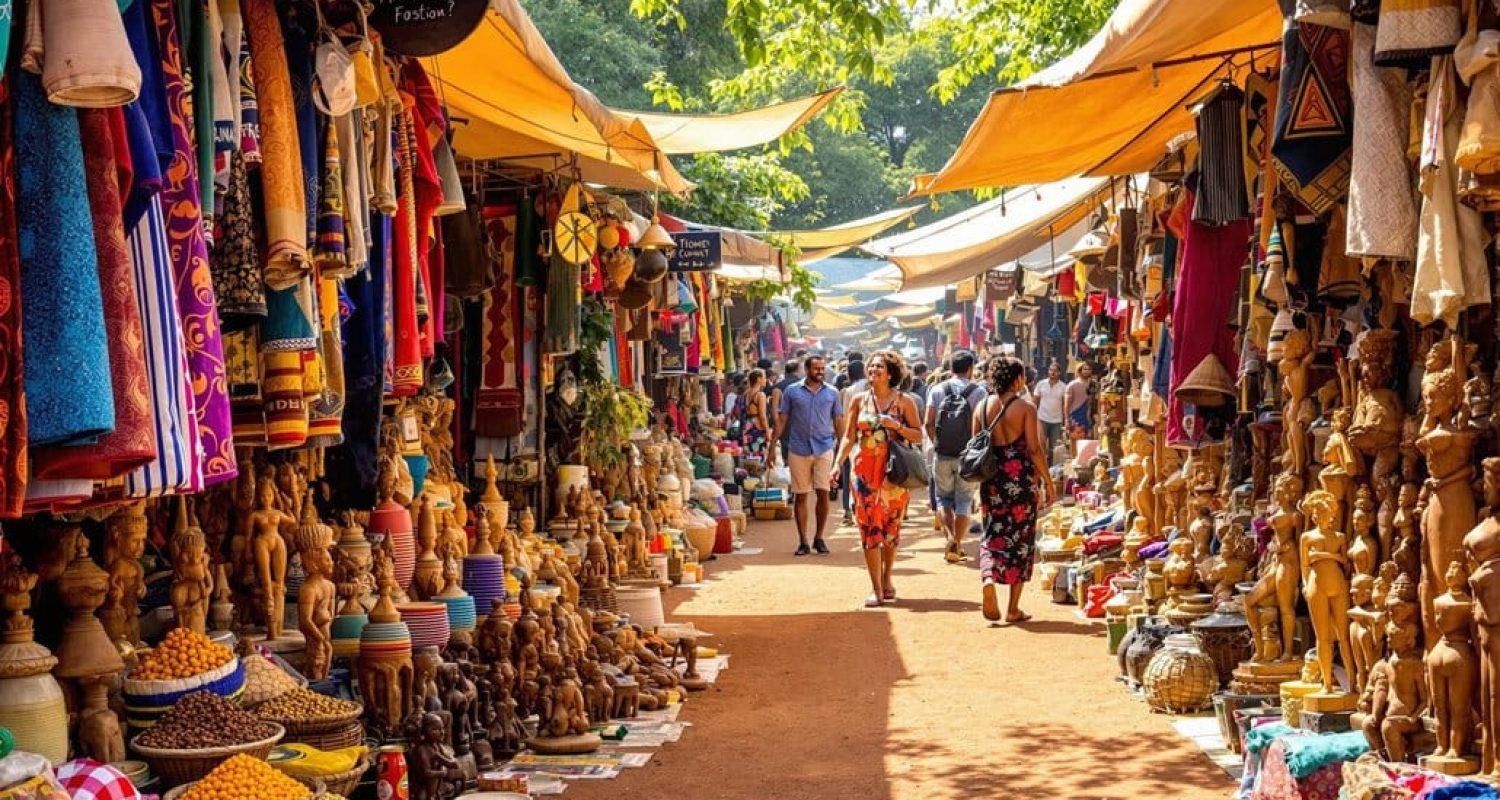vibrant african marketplace culture